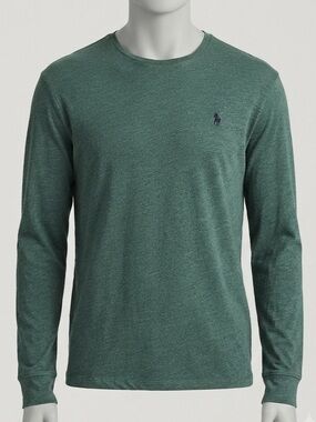 Polo Ralph Lauren Muted Green Long Sleeve Crew Neck Shirt Men’s Medium
